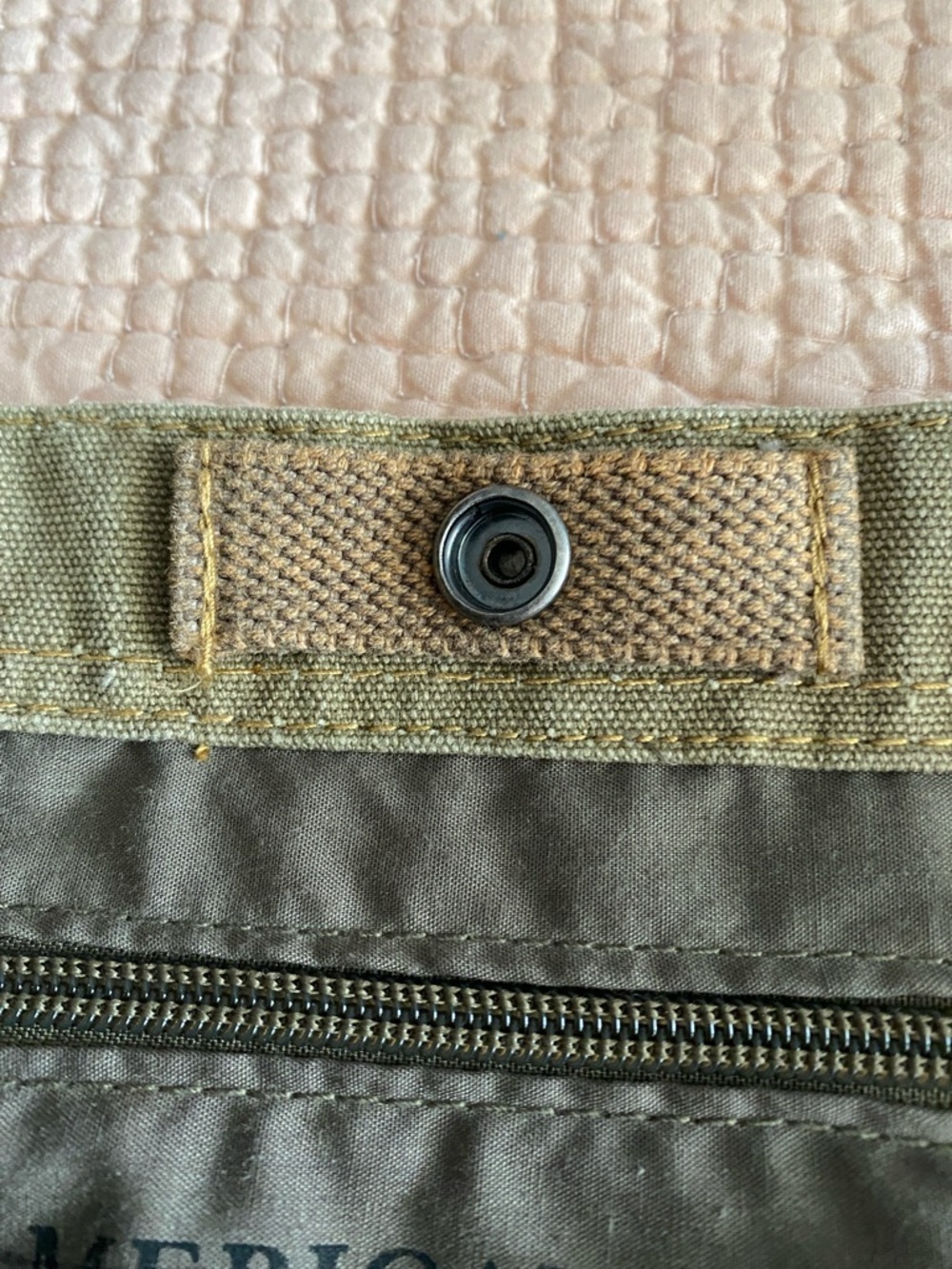 American Eagle Outfitters Tan Canvas Tote Bag with Brown Straps - Picture 6 of 11